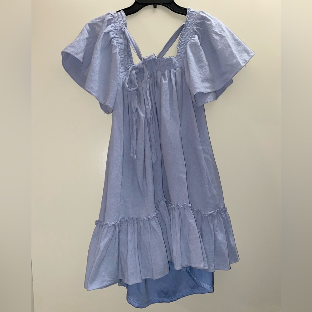Mustard Seed Light Blue Mini Dress - Picture 3 of 4
